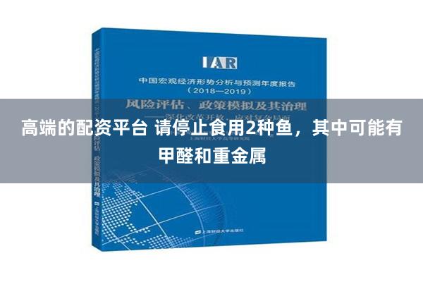 高端的配资平台 请停止食用2种鱼，其中可能有甲醛和重金属