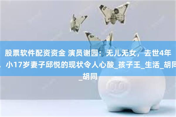 股票软件配资资金 演员谢园：无儿无女，去世4年，小17岁妻子邱悦的现状令人心酸_孩子王_生活_胡同