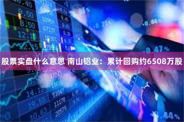 股票实盘什么意思 南山铝业：累计回购约6508万股