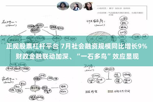 正规股票杠杆平台 7月社会融资规模同比增长9% 财政金融联动加深、“一石多鸟”效应显现