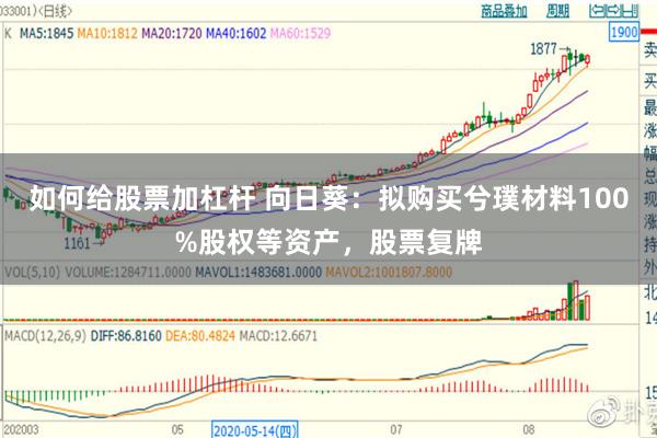 如何给股票加杠杆 向日葵：拟购买兮璞材料100%股权等资产，股票复牌